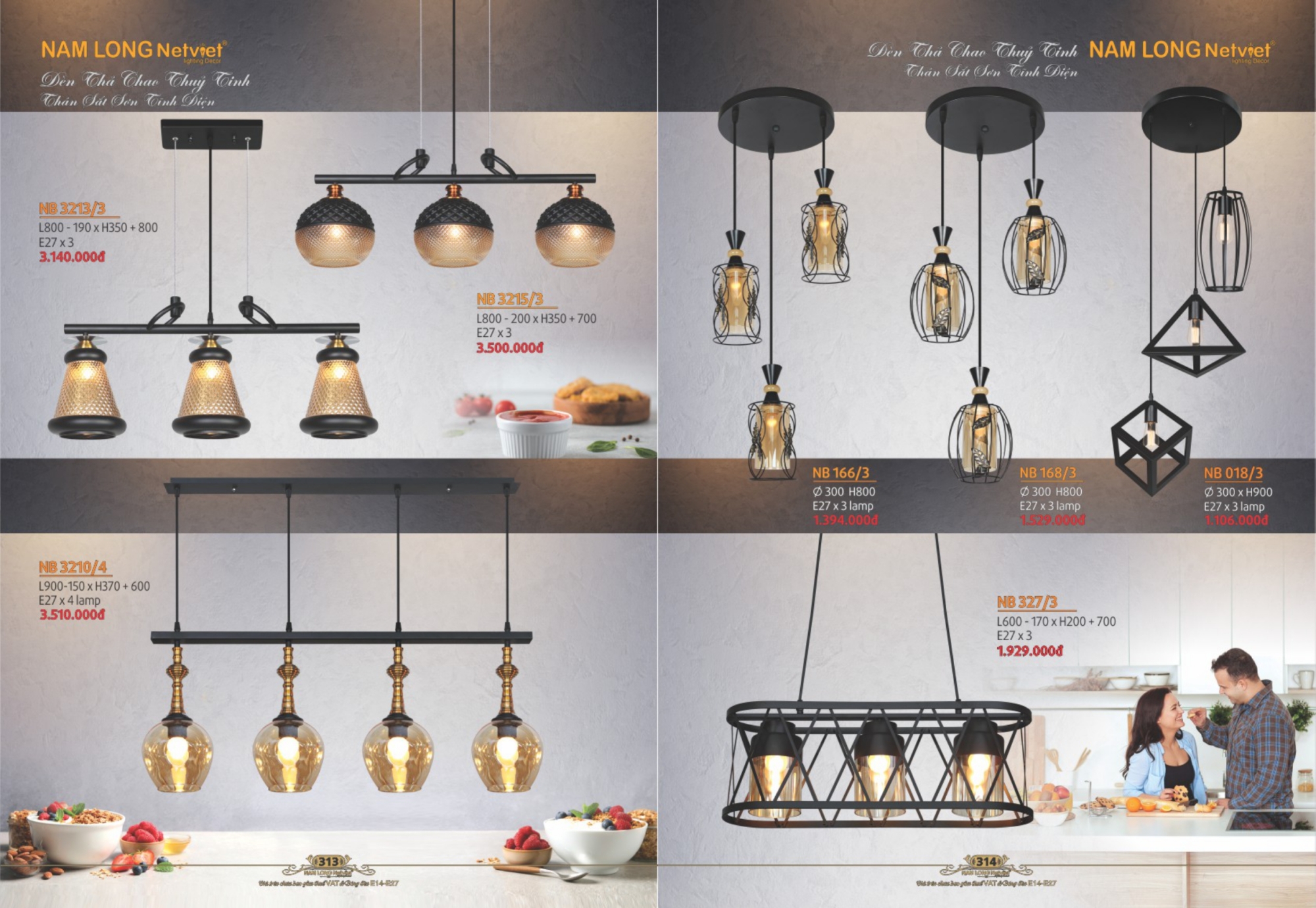 Bảng giá đèn trang trí Nam Long